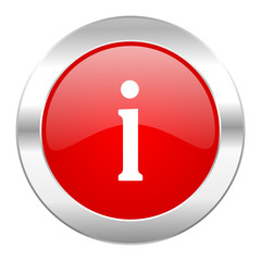 information red circle chrome web icon isolated