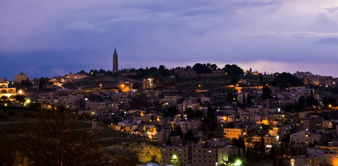 Fototapeta premium Jerusalem, Israel - night view