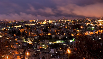 Obraz premium Jerusalem, Israel - night view
