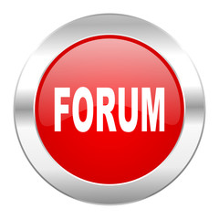 forum red circle chrome web icon isolated