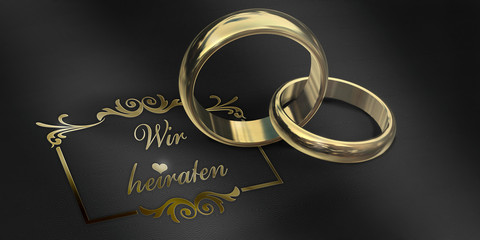 Wir heiraten, Ring - Leder