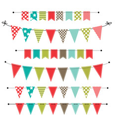 Obraz premium Christmas banner, bunting or flags