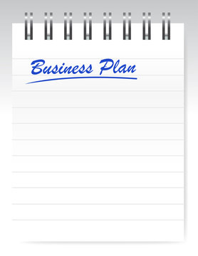 business plan notebook page illustration design
