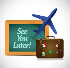 see you later blackboard travel sign