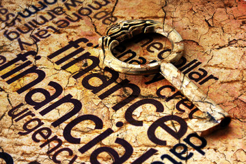 Golden key and finance concept