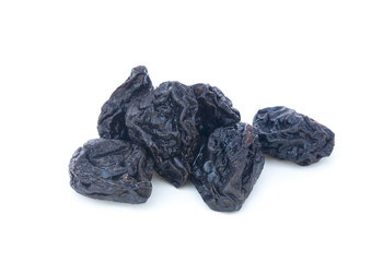 Dried figs on white background