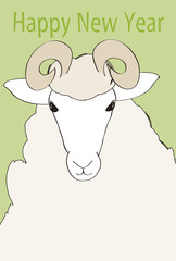 年賀状ハガキ　羊