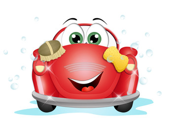 Funny car at car wash