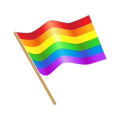 rainbow flag white background