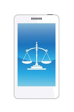 Justice dans un téléphone mobile