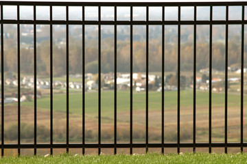 Rod Iron Fence With View