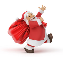Santa Claus with a bag of gifts - 71292285
