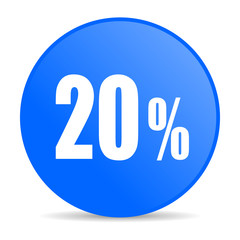 20 percent internet blue icon