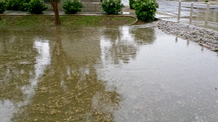 Monsoon Rain Inundate Phoenix streets, AZ