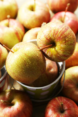 Juicy apples, close-up