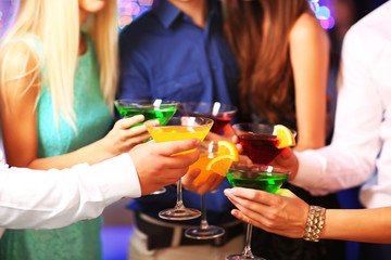Young people dancing at party