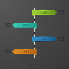 vector timeline infographic element design.