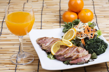 Roast Duck Breast with Orange sauce