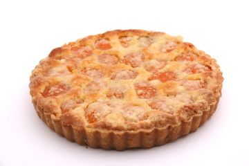 fresh baked apricot  pie dessert.