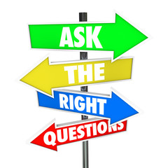 Ask the Right Questions Arrow Signs Find Answers