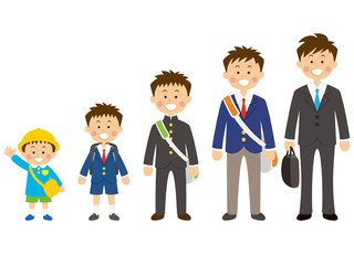 学生（男子／成長）_イラスト