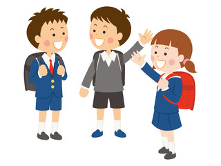 小学生（友達）_イラスト