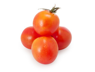 Tomato vegetables pile isolated on white background cutout