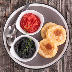 caviar and blinis