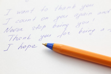 Writing letter to a friend