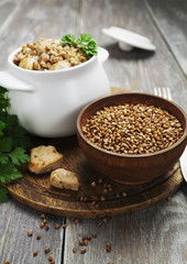 Buckwheat porridge with meat