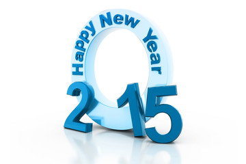 3d render of Happy new year 2015