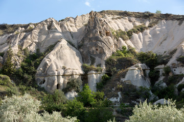 Rock formations in Goreme National Park. Cappadocia,  Turkey
