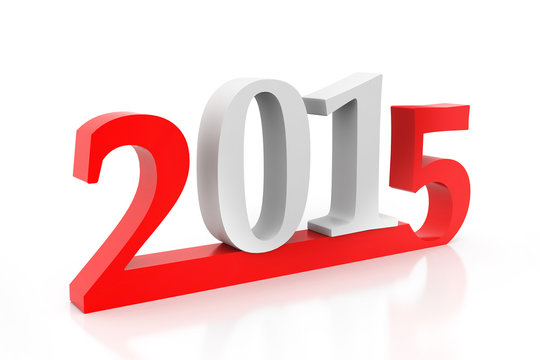 3d render of Happy new year 2015