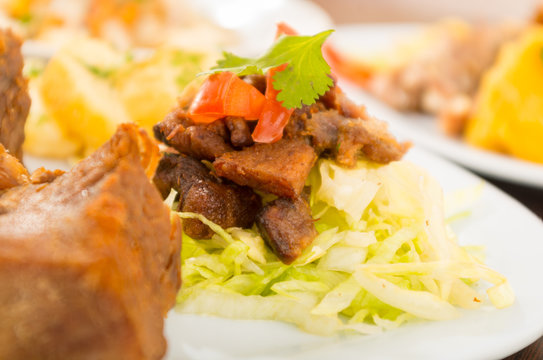 Fritada Fried Pork Traditional Ecuadorian Food