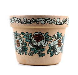 flower pot on white background.