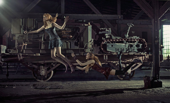 Art pgoto of the two flying women