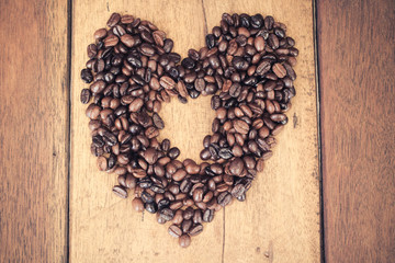 Roasted coffee bean background