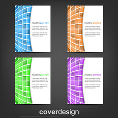 Set of business flyer, corporate banner or cover design 