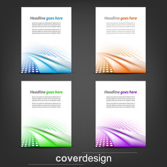 Fototapeta premium Set of business flyer, corporate banner or cover design 