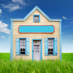 Fancy picture of the simple wooden house