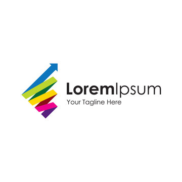 Creative innovation rapid growth icon simple elements logo