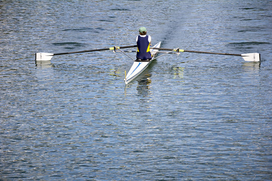 Rower in a boat