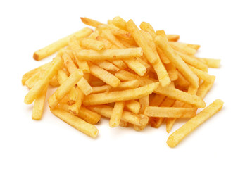 Heap of fried potato chip sticks
