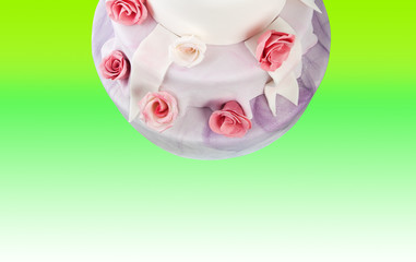 Wedding cake with roses