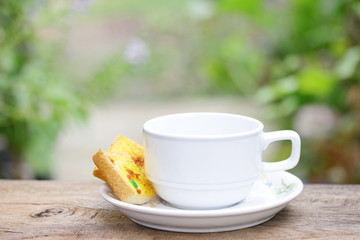Bread and coffee