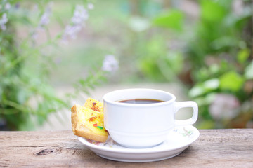 Bread and coffee