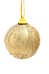 Golden christmas ball