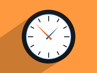 Clock   World time concept,Flat design style