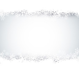 Fototapeta premium Silver christmas background with snow.