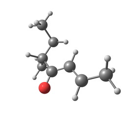 Filbertone molecule isolated on white